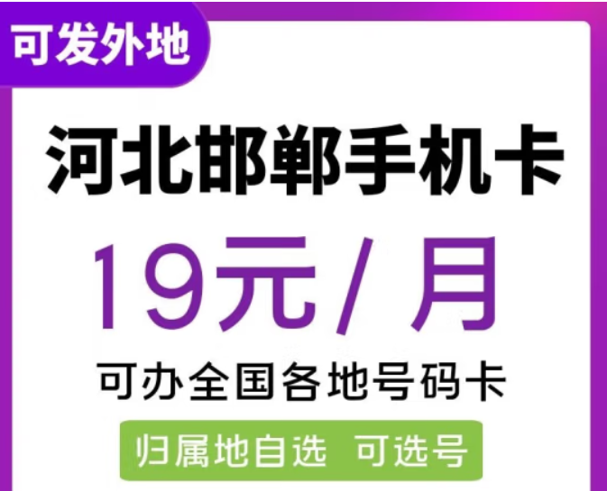 【河北聯(lián)通】19元月租歡卡套餐30G全國通用流量100分鐘全國通話