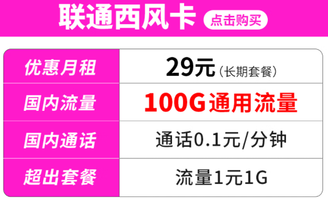 聯(lián)通東西南北風(fēng)流量卡 月租低至9元起 高速流量不限速不限APP