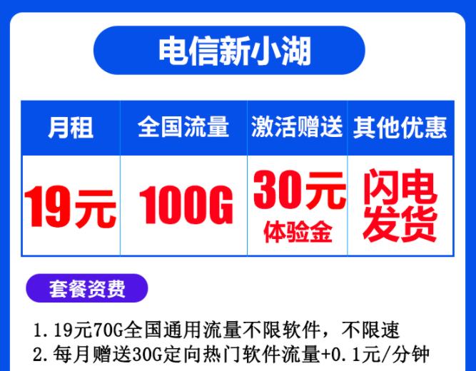 中國電信流量卡套餐推薦 手機(jī)電話卡無線不限速全國通用長期卡