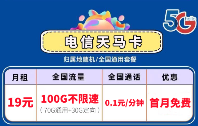 流量卡套餐中的激活和首沖分別是？電信流量卡套餐推薦5G通用19元100G不限速