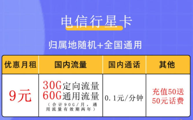 個人購買流量的激活方式有哪些？電信行星卡、昌榮卡優(yōu)惠套餐最低9元