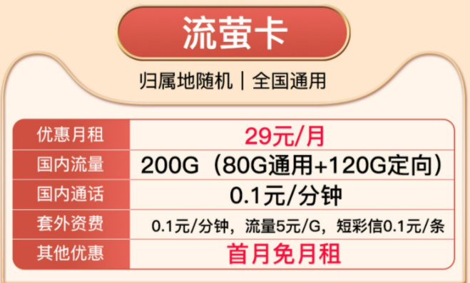 有沒(méi)有首月免月租的流量卡套餐？電信純流量29元通用套餐介紹