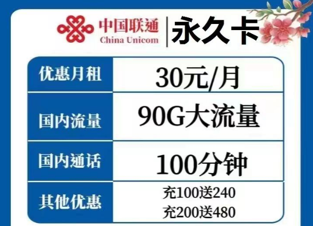 選擇哪種流量卡才是最優(yōu)？聯(lián)通永久卡30元、天慶卡19元月租|純通用流量+語音通話